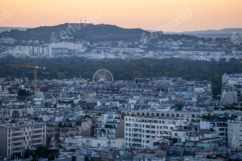 Preview: View From The Eiffel Tower In The Sunset Time, Paris, France