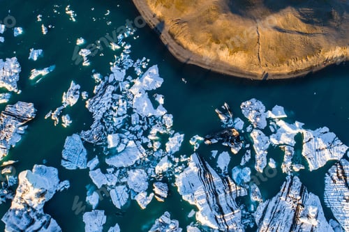 Preview: Glacier Lagoon In Iceland Suring The Sunset