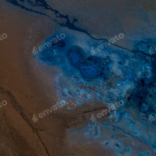 Preview: Icelandic Aerial Photography Captured By Drone.Beautiful Landscape In Hveraronf, In An Area Of