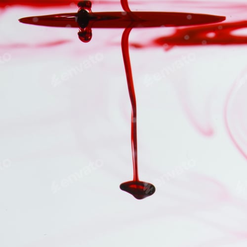 Preview: Red Ink Liquid In Water Making Abstract Forms