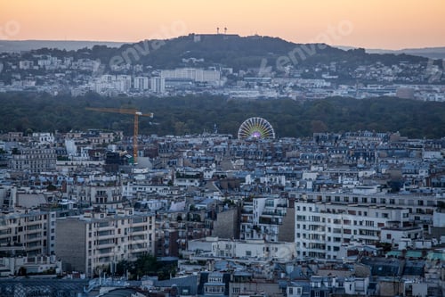 Preview: View From The Eiffel Tower In The Sunset Time, Paris, France