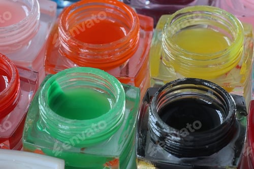 Preview: Bottles With Different Colors For Drawing