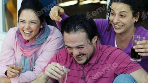 Preview: Celebration Between People Joking And Smiling A Lot