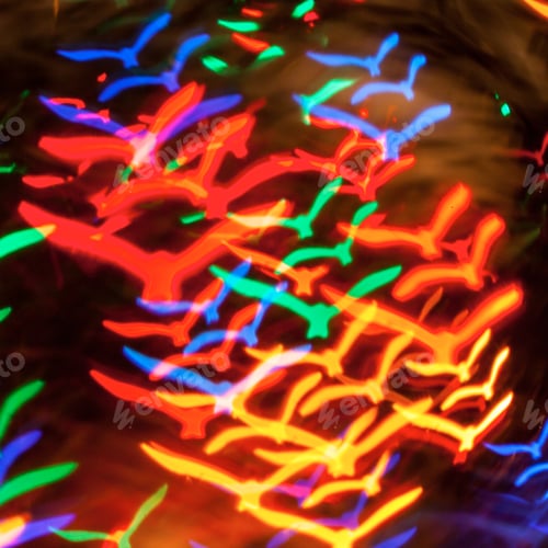 Preview: Defocused Colorful Lights Christmas Background