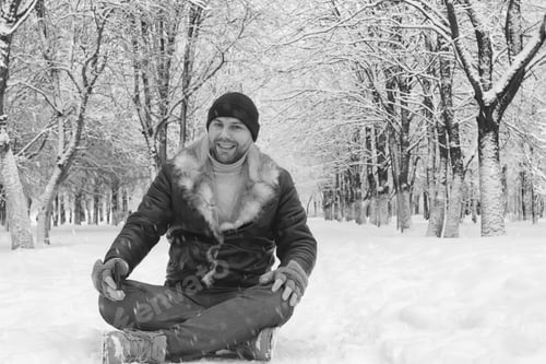 Preview: A Man In Winter Clothes On The Street