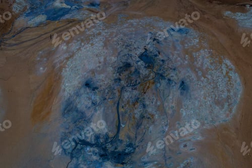 Preview: Icelandic Aerial Photography Captured By Drone.Beautiful Landscape In Hveraronf, In An Area Of