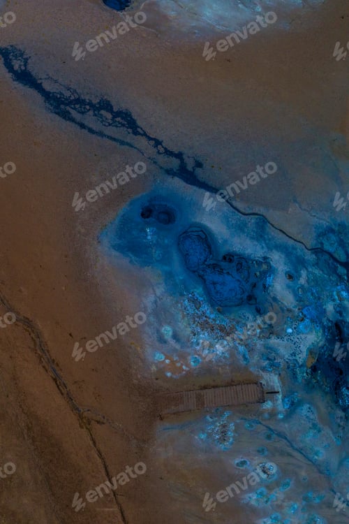 Preview: Icelandic Aerial Photography Captured By Drone.Beautiful Landscape In Hveraronf, In An Area Of