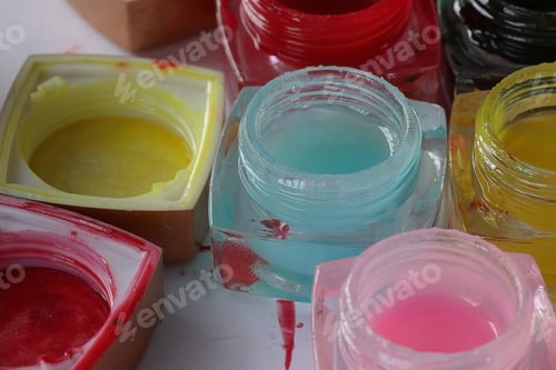 Preview: Bottles With Different Colors For Drawing