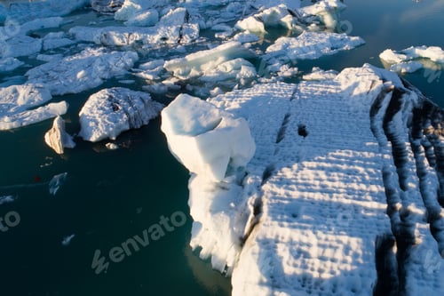 Preview: Glacier Lagoon In Iceland Suring The Sunset