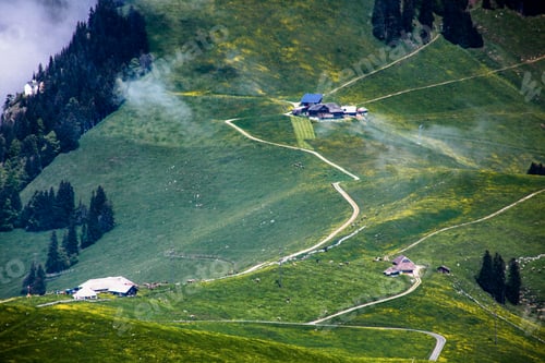 Preview: Alpine Village, Swiss Alps Landscape