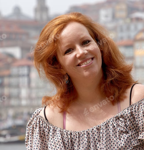 Preview: Cute Girl In The City Of Porto In Portugal - Travel Photography
