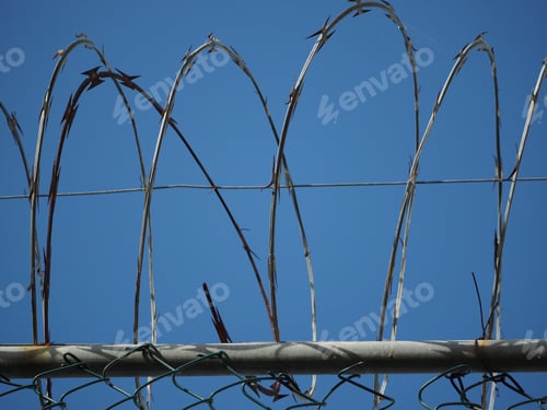Preview: Barbed Wire On The Sky Background
