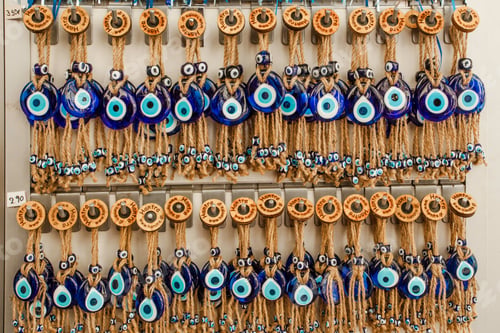 Preview: Evil Eye Bead Protection Amulet In The Shop Or Market. One Of The Most Popular Souvenirs