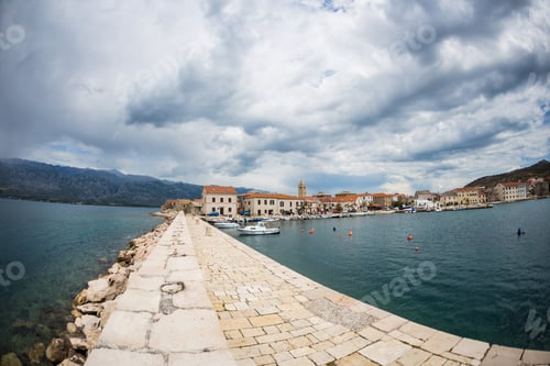 Preview: Shore Of The Adriatic Sea. Sea Coast Of Croatia. Calm Water. Beautiful Places Of European Cities