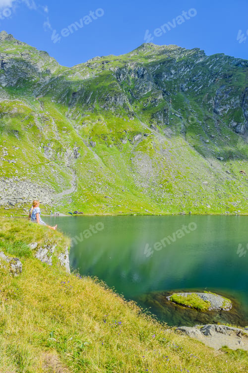 Preview: The Girl Near Lake Balea, Located On The Pass Of The Transfagarasan Road. Romania.