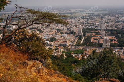 Preview: City View Of City And Big Temple In Tiruvanumalai, Tamilnadu, India