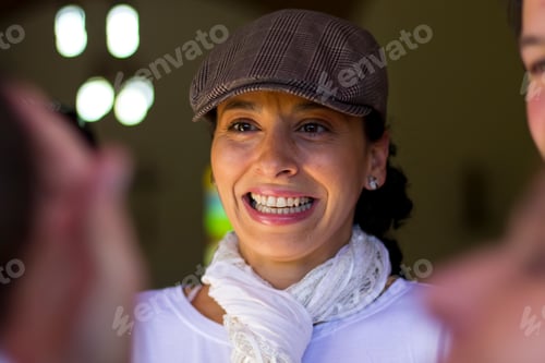 Preview: Elegant Woman In Hat Smiling