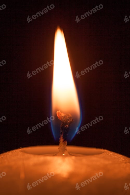 Preview: Candle Isolated On The Black Backround