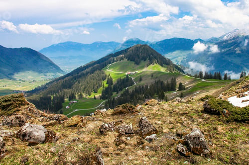Preview: Swiss Alps Mountains Spring Landscape