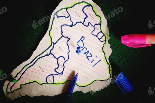 Preview: Contour Map Of Brazil