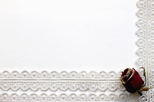 Preview: Wedding Background White Lace Rose Ring