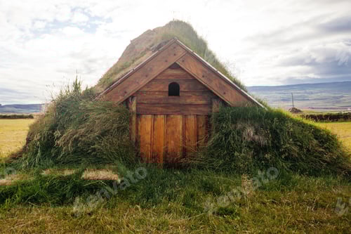 Preview: Traditional House In Iceland, Recovered Ancient Church