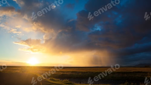 Preview: Seljalandsfoss Waterfall During The Sunset, Iceland