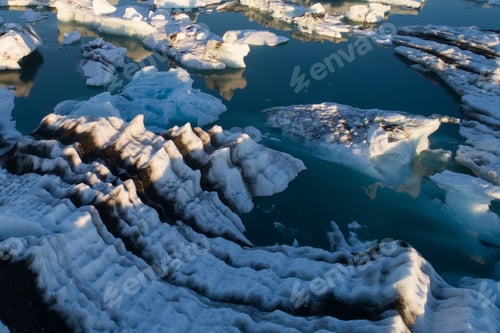 Preview: Glacier Lagoon In Iceland Suring The Sunset