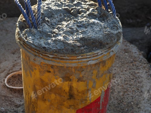 Preview: Old Cement In A Bucket