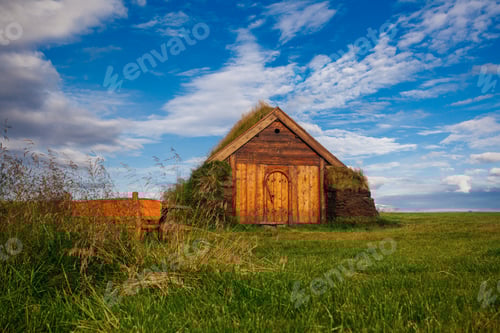 Preview: Traditional House In Iceland, Recovered Ancient Church