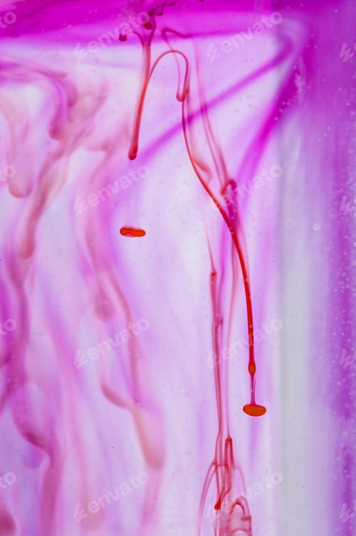 Preview: Blue And Violet Liquid In Water Making Abstract Forms