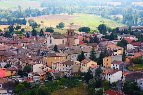 Preview: Small Ancient Town Cigillo Taken In The Apennines Mountains In Italy In Summer