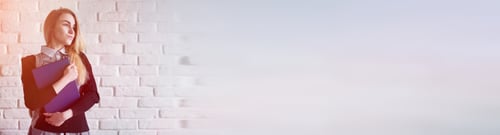 Preview: Young Pretty Blonde Girl Student Before Class