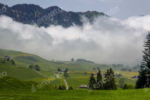 Preview: Swiss Alps Mountains Spring Landscape