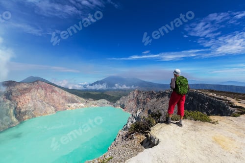 Preview: Lake In A Crater Volcano Ijen, Java,Indonesia
