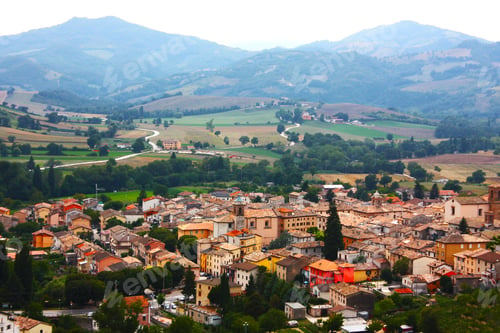 Preview: Beautiful Buildings Of The Small Town In The Mountains In Italy