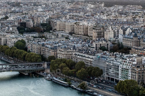 Preview: View From The Eiffel Tower In The Sunset Time, Paris, France