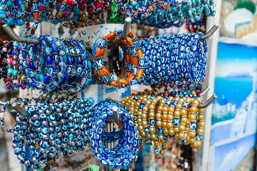 Preview: Evil Eye Bead Protection Amulet In The Shop Or Market. One Of The Most Popular Souvenirs