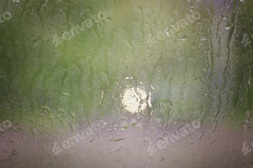 Preview: Background Blurred Through The Glass Rain