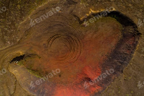 Preview: Icelandic Aerial Photography Captured By Drone.Beautiful Landscape In Hveraronf, In An Area Of
