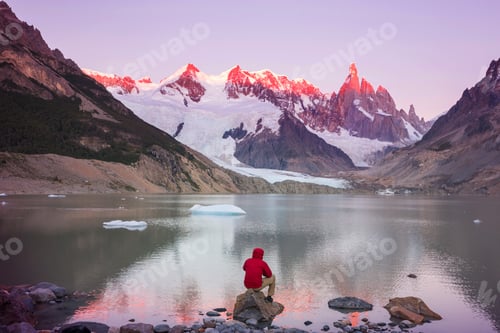 Preview: Famous Beautiful Peak Cerro Torre In Patagonia Mountains, Argentina. Beautiful Mountains Landscapes