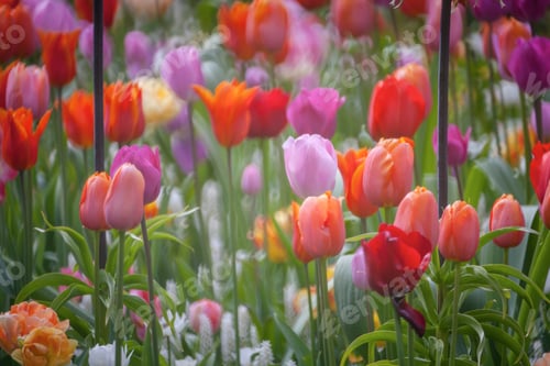 Preview: Colorful Tulips In The Park.