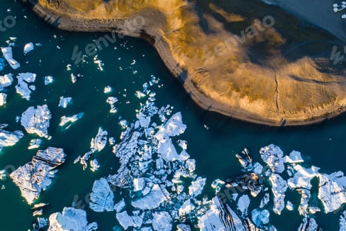 Preview: Glacier Lagoon In Iceland Suring The Sunset