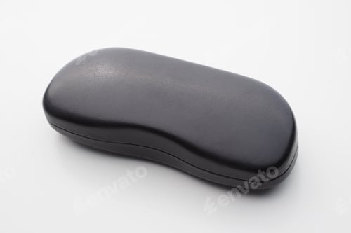 Preview: Black Glasses Case On White Background.