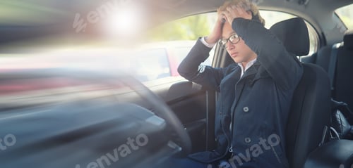 Preview: Man With Car In The Street On A Sunny Afternoon
