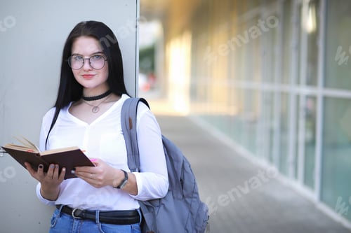 Preview: Girl Student On The Street With Books