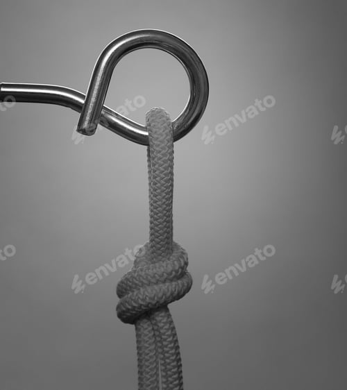 Preview: Climbing Hook With Rope Knot Insurance