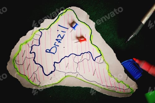 Preview: Contour Map Of Brazil