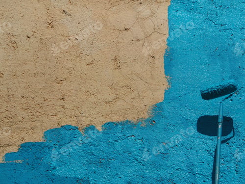 Preview: Painting A Large Wall In Blue.