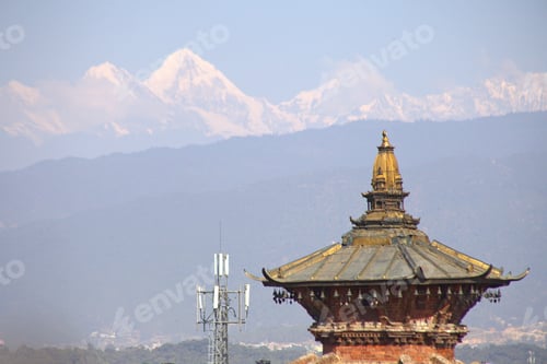 Preview: Kathmandu Cityscape Ancient Building In Blue Sky In Patan